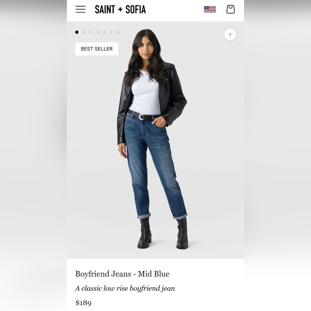 New! Saint + Sofia Boyfriend Jeans 28